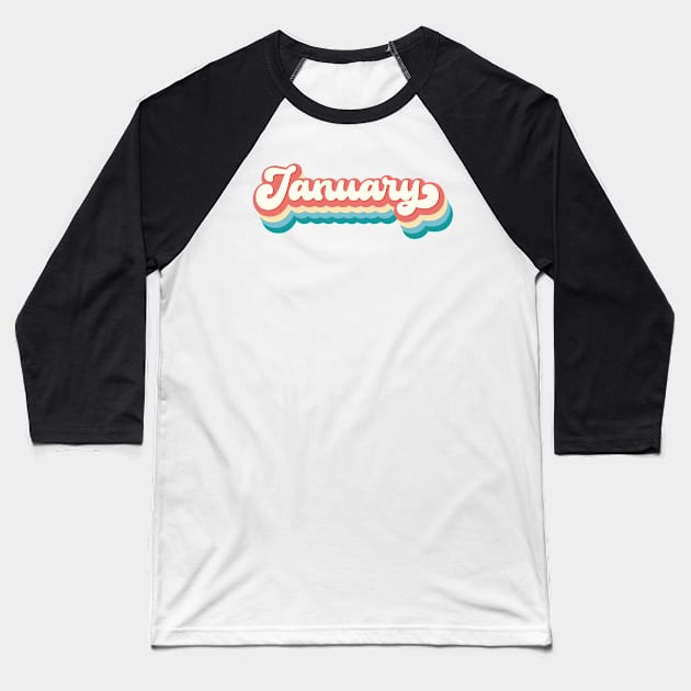 January Baseball T-Shirt by RetroDesign